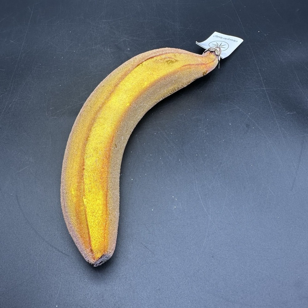 1998‎ CHRISTOPHER RADKO PANAMA GOLD BANANA FROSTED 7.5" ORNAMENT
